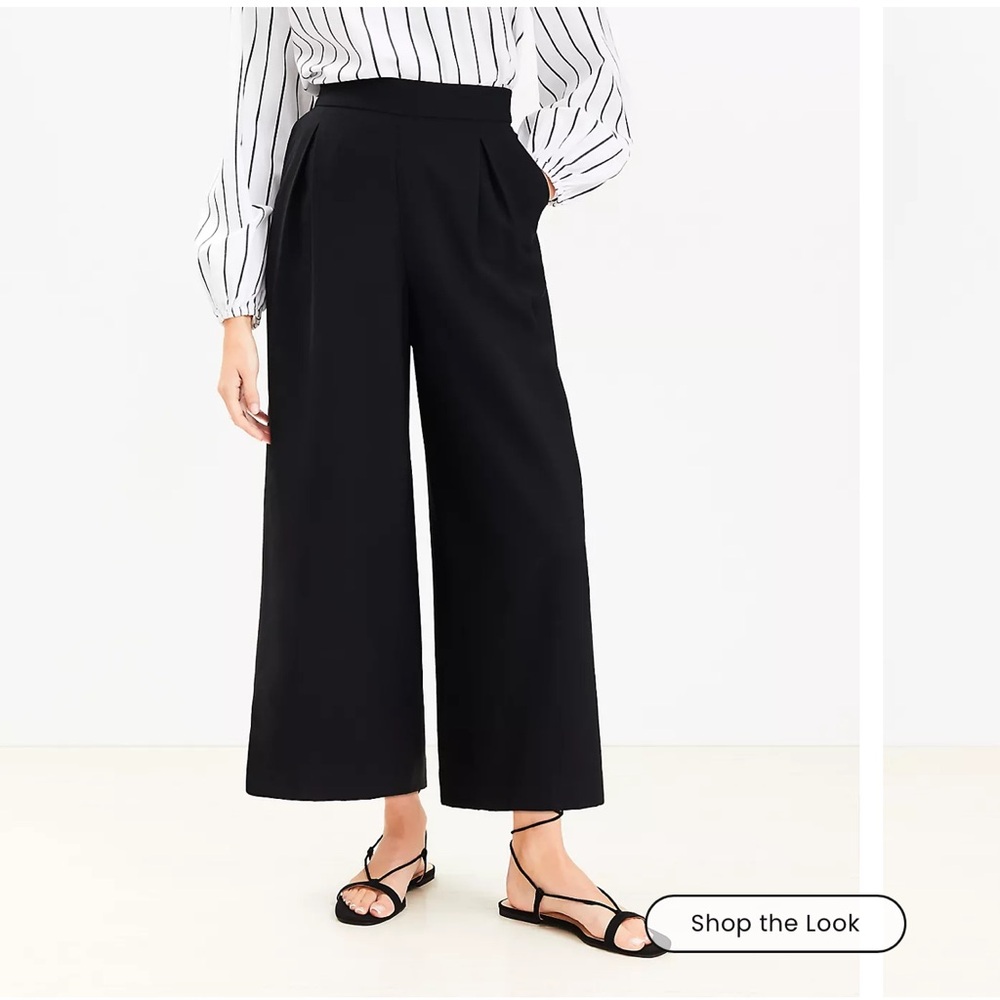 Loft Pleated Pull On Culottes - image 2